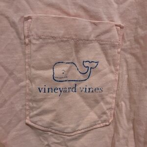 Pink Vineyard Vines Vintage long-sleeve pocket tee